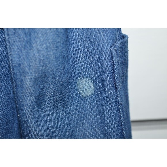 Vtg Amanda Stewart Denim Maxi Dress Pockets Cotton Women M embroidered jumper - Picture 6 of 7